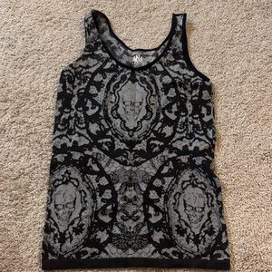 Black and Gray skull Tank Top